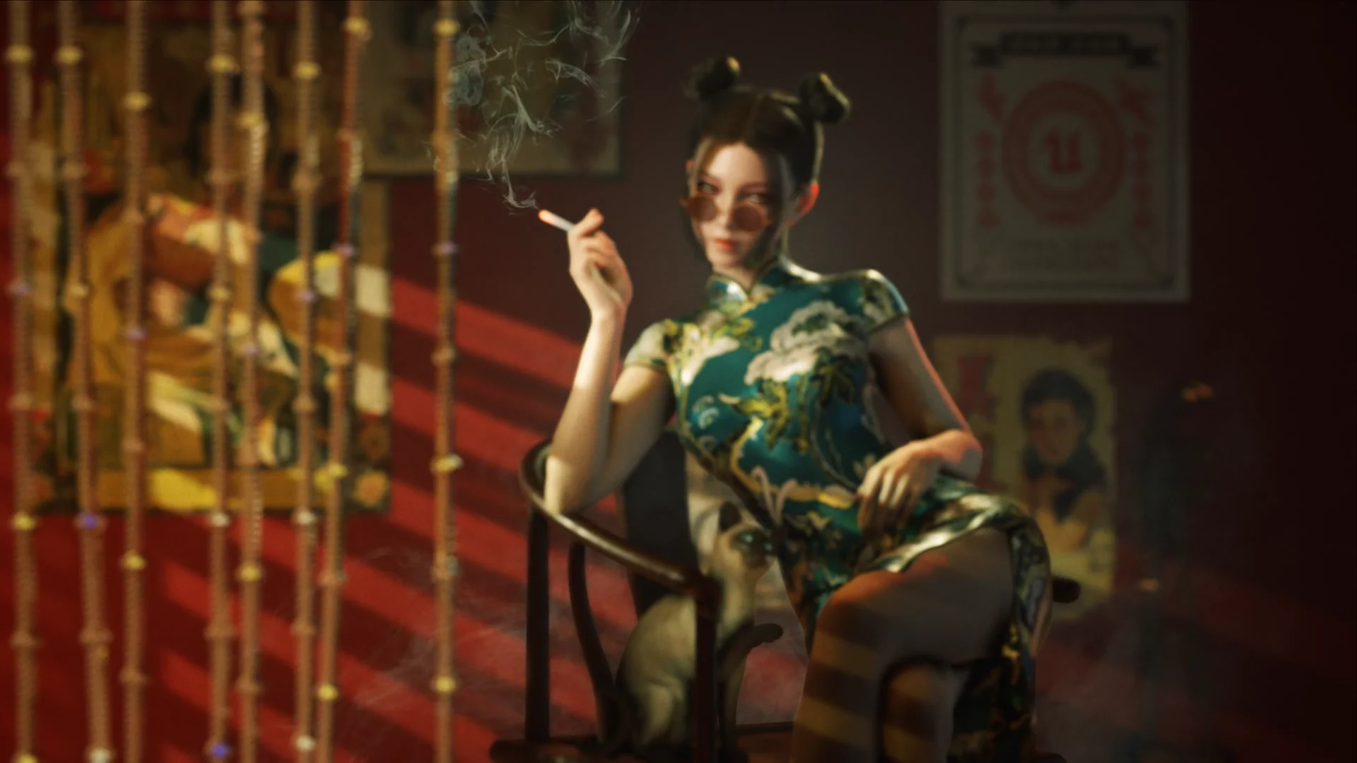 ArtStation - 花样年华Cheongsam Girl In UE4