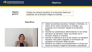 Análisis contextual de la formación integral en la Educación Media (Colombia)