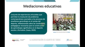 Mediaciones educativas de un grupo de docentes de una institución universitaria con énfasis en deporte en la ciudad de Cali, Colombia.