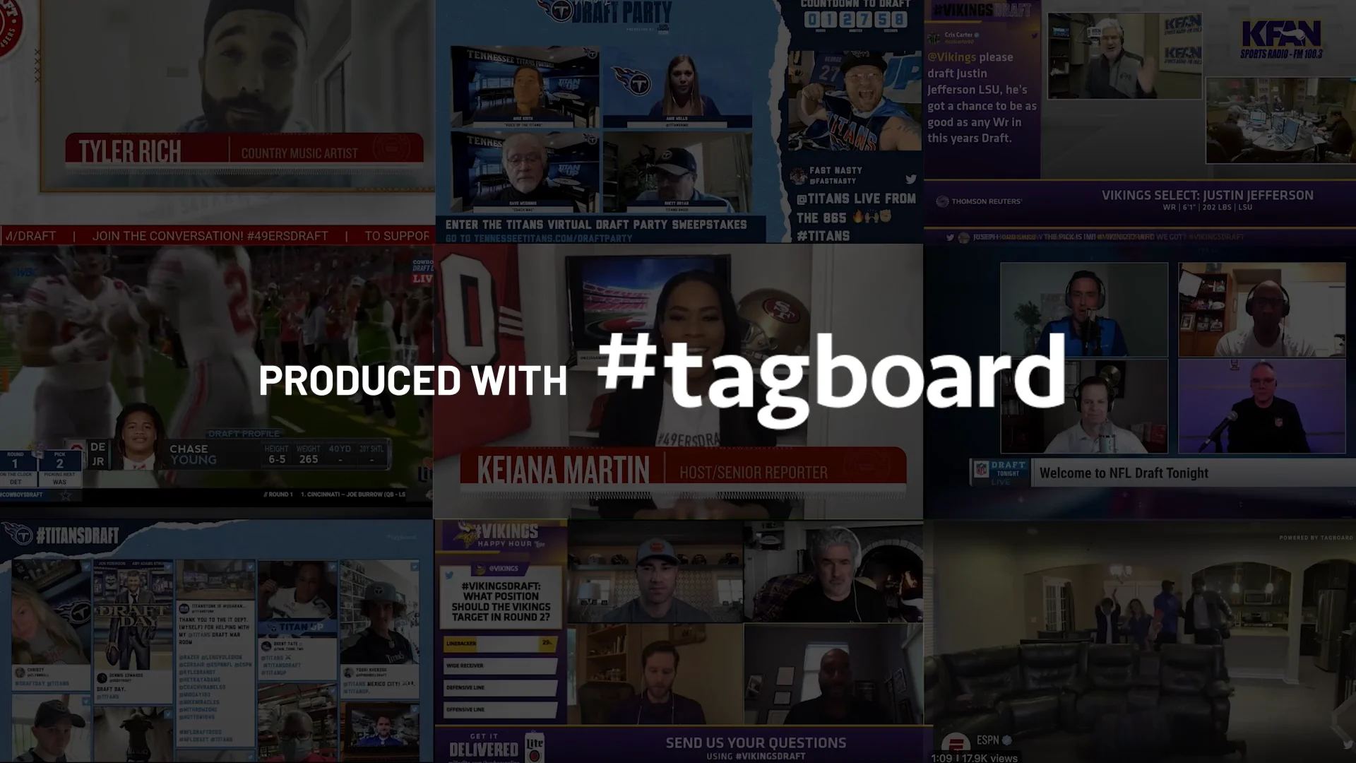 Live Content Production with Tagboard