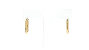 1.5mm 14kt Yellow Gold Small Hoop Earrings. 12