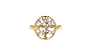 14kt Two-Tone Gold Cut-Out Tree of Life Ring