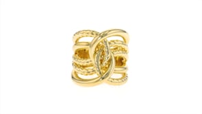 Italian Andiamo 14kt Gold Interlocking Ring