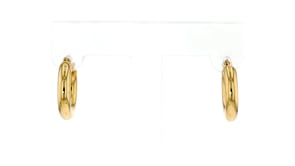 Italian 18kt Yellow Gold Huggie Hoop Earrings. 1/2"