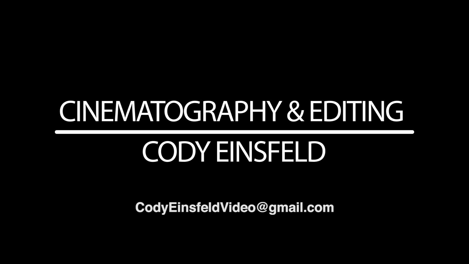 Cody Einsfeld Demo Reel 2021