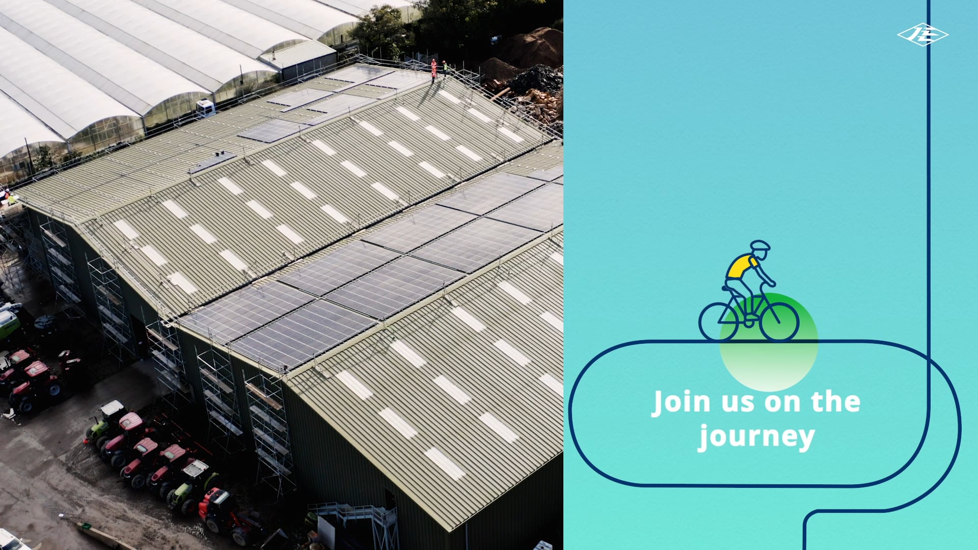 Aerial of Woodside Farm solar array