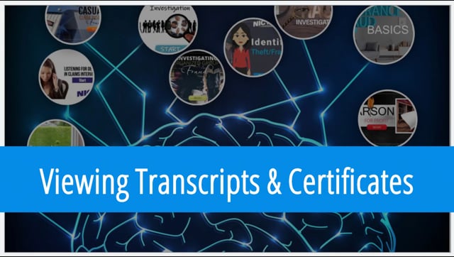 Viewing Your Transcript & Certificates