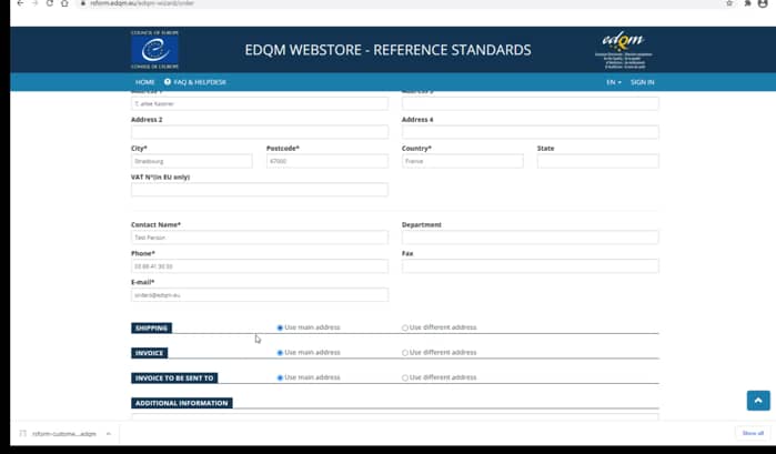 Reference Standards Of European Pharmacopoeia Edqm