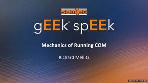 Webinar: Mechanics of Using the Public COM Code
