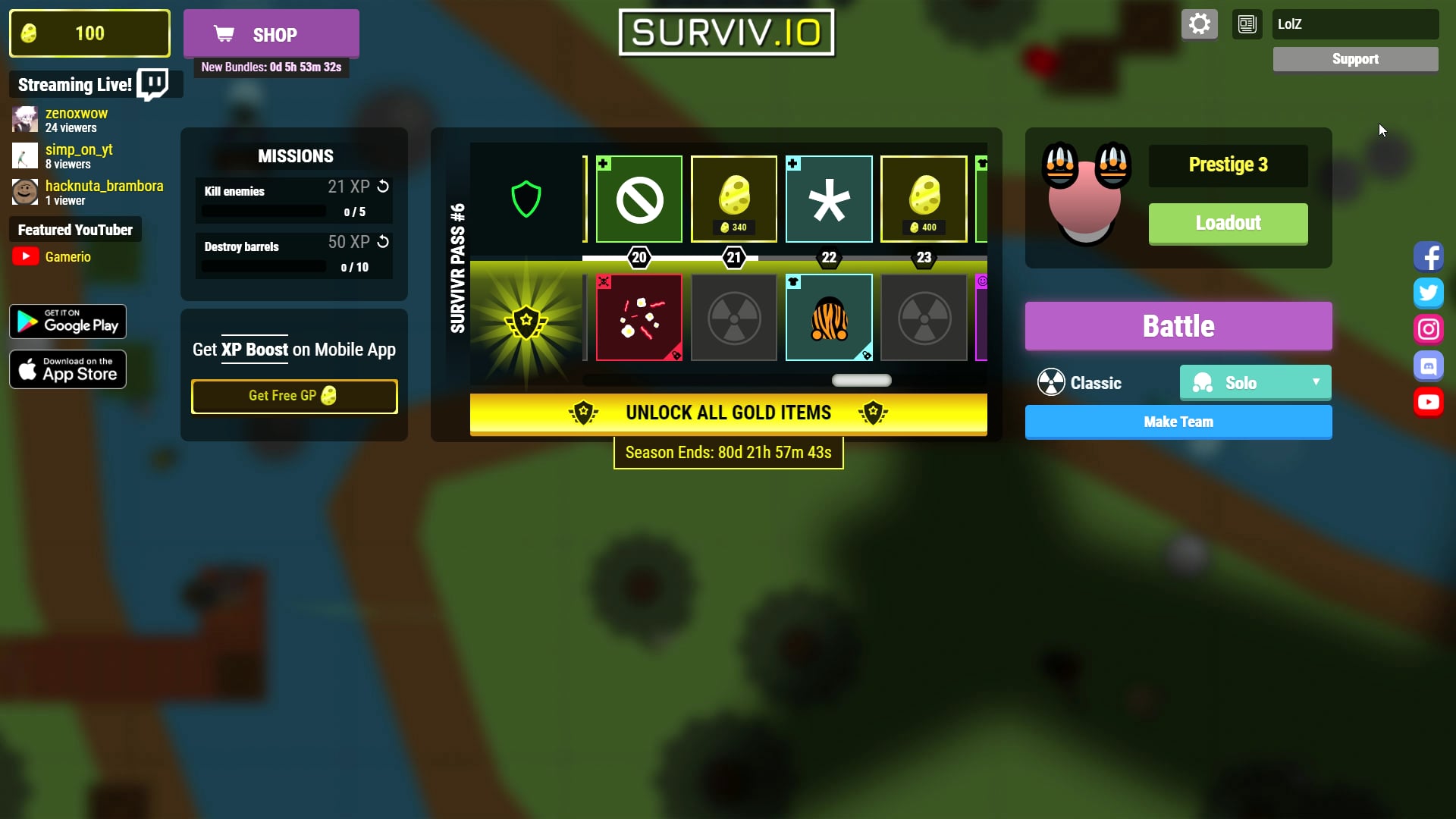 surviv.io - 2d battle royale game - Google Chrome 2021-03-19 15-01-20 ...