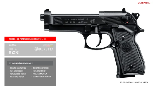 Comprar en linea Pistola Balines CO2 Beretta M92 FS FULL METAL XX-TREME de  marca BERETTA • Tienda de Pistolas CO2 • Mundilar Airguns