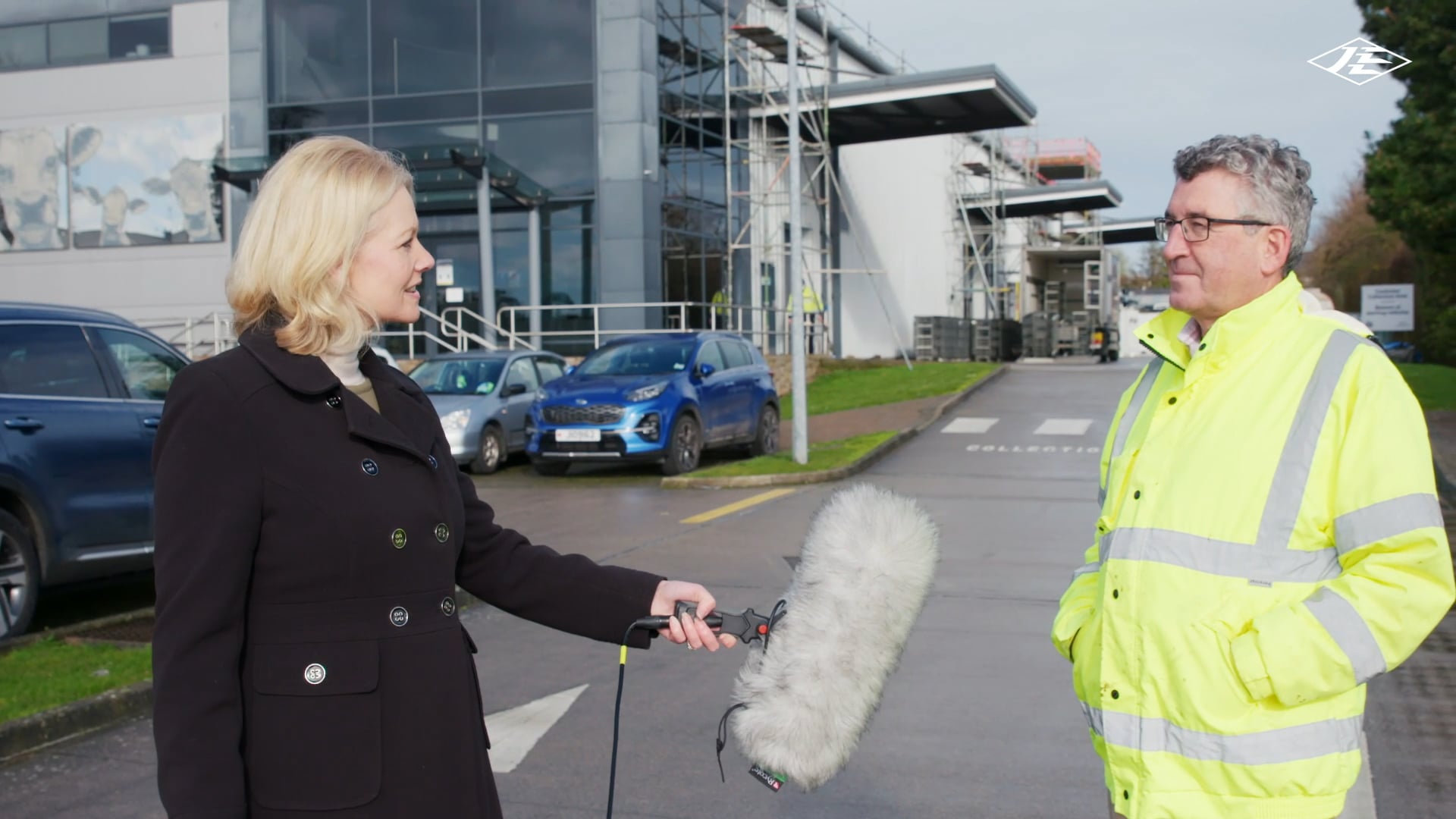 Presenter interviews JE staff member