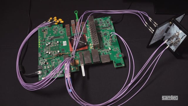 56 Gbit/s PAM4 HSEC8-DP SI Evaluierungskit-Demonstration