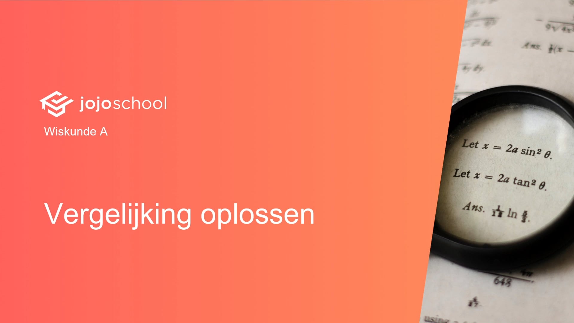 Vergelijking oplossen