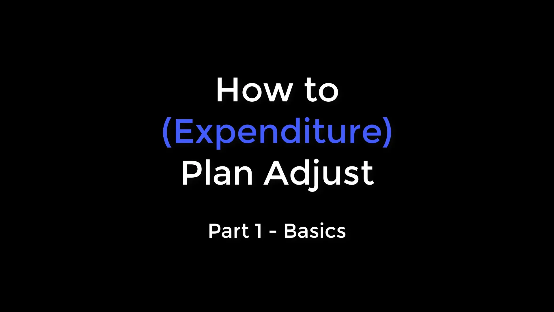 How to Plan Adjust Part 1 - Basics on Vimeo