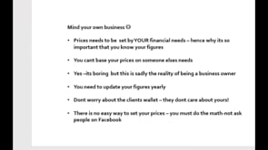 How to set your prices-a webinar recording