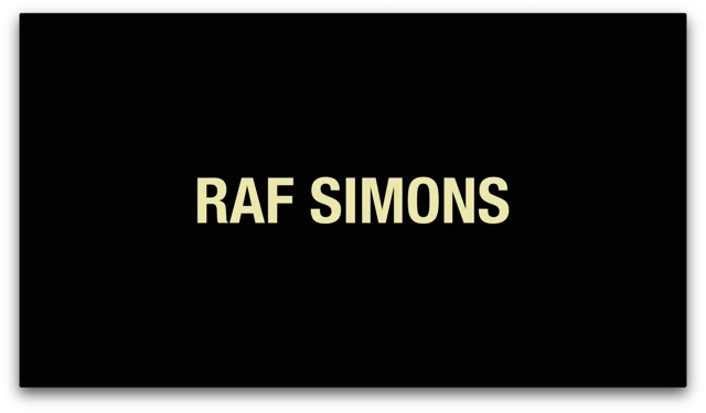 Raf Simons Fall 2021 Ready-to-Wear Collection