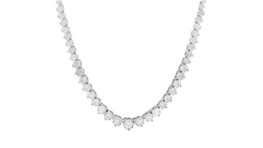 5.00 ct. t.w. Diamond Graduated Tennis Necklace in Sterling Silver