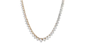 5.00 ct. t.w. Diamond Graduated Tennis Necklace in 18kt Gold Over Sterling