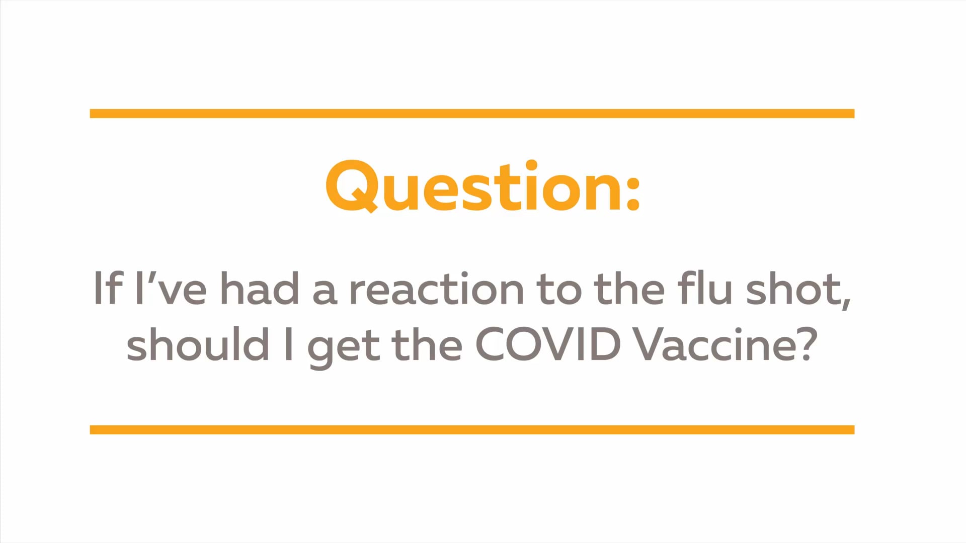 Vaccine Q&A: If I've had a reaction to the flu shot, should i get the COVID vaccine?