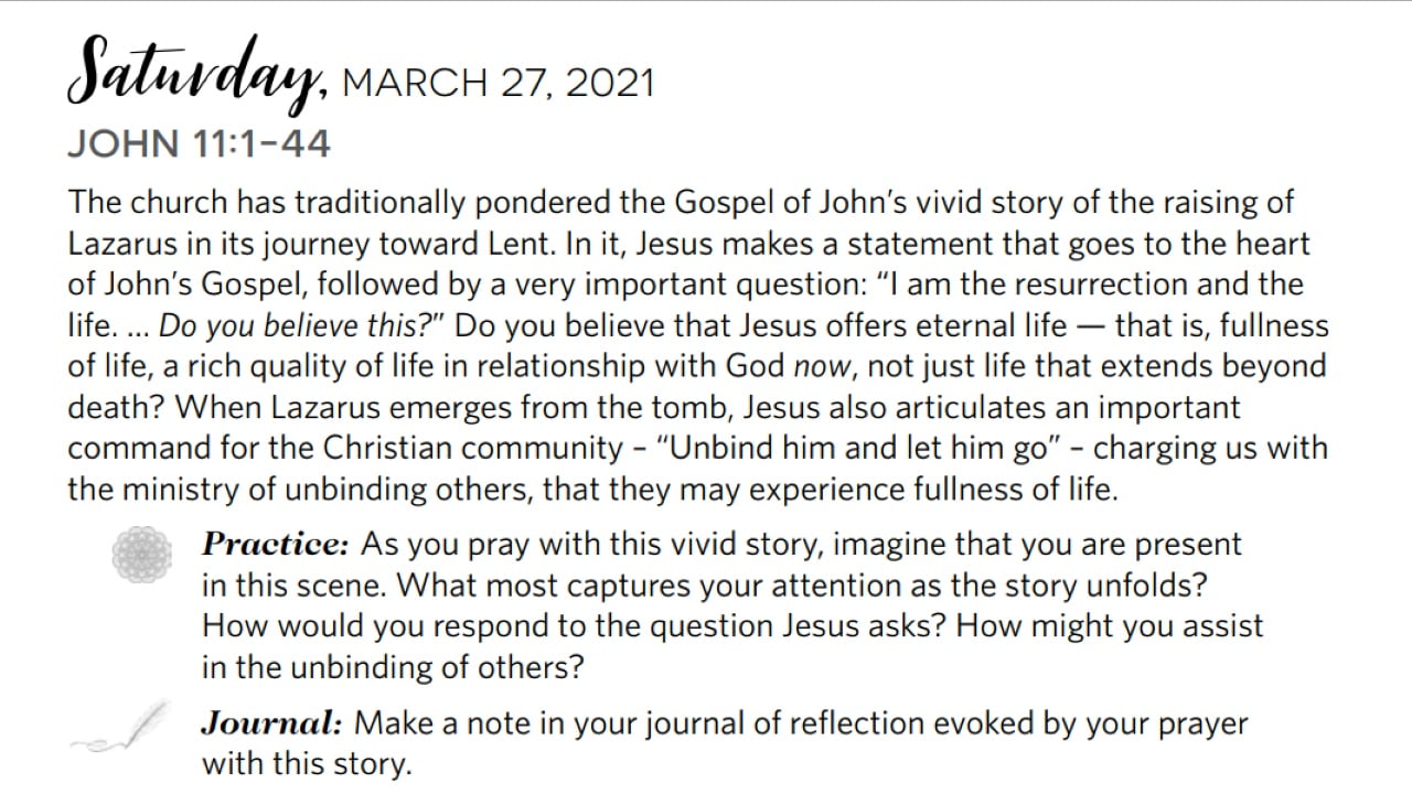 Lenten Devotional 3/27 on Vimeo
