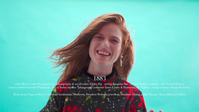 BTS Editorial - Rose Leslie x Butterfly - 1883 Magazine & Indra Studios
