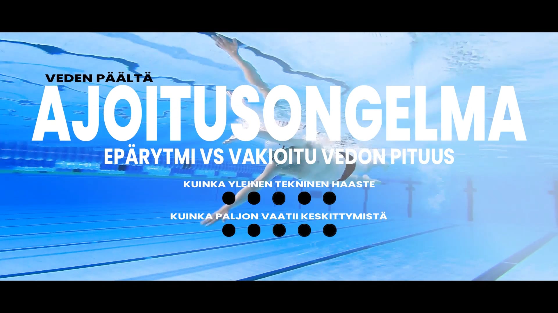 Ajoitusongelma epärytmi vs vakioitus vedon pituus veden päältä