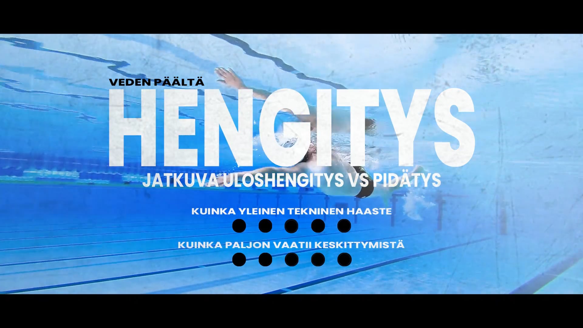 Hengitys jatkuva vs pidätys veden päältä