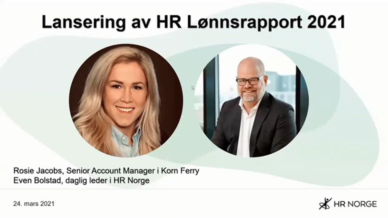 Presentasjon av HR Lønnsrapport 2021