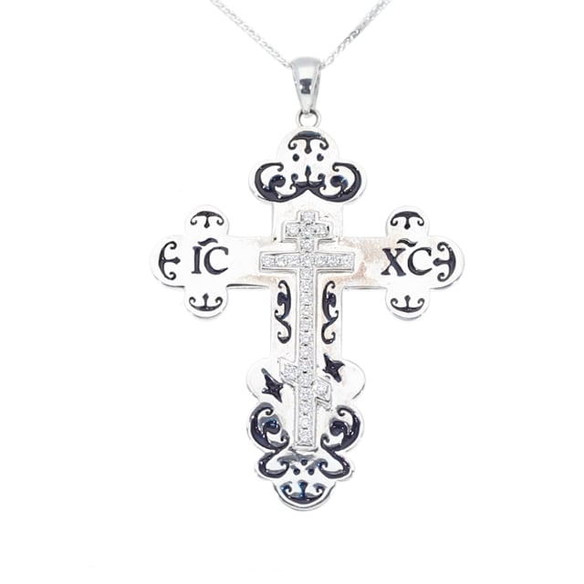 Romanian style orthodox crucifix pendant shop