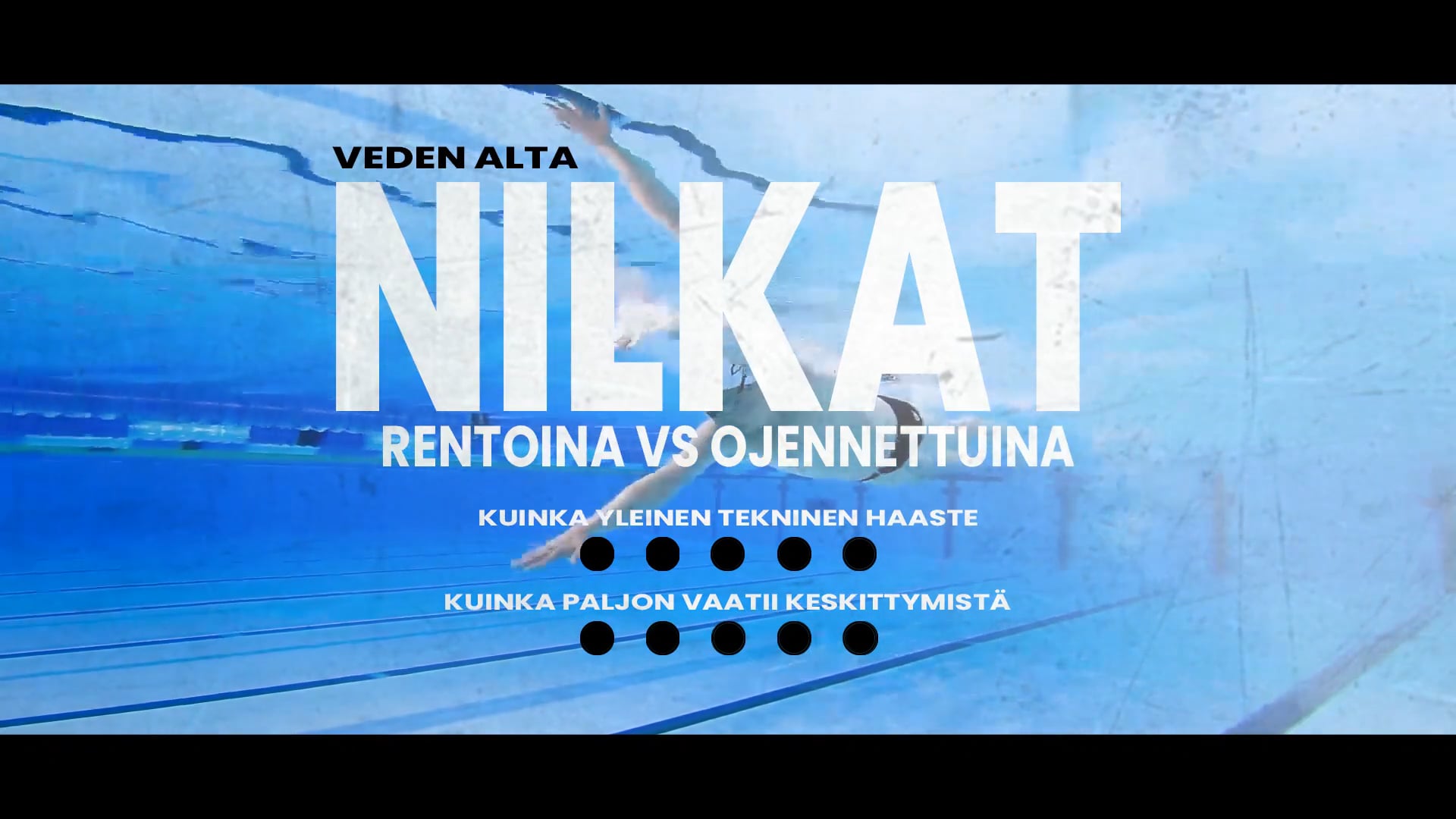 Nilkat rentoina vs ojennettuina veden alta