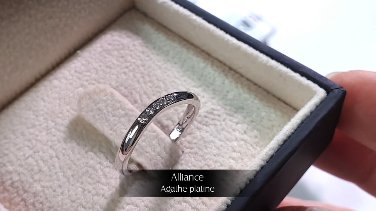 Fede Nuziale Agathe - Platino & Diamanti | Gemperles