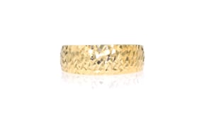 Italian 14kt Yellow Gold Diamond-Cut Ring