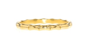 Italian Andiamo 14kt Yellow Gold Bamboo Bangle Bracelet