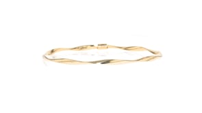 Italian 14kt Yellow Gold Twisted Bangle Bracelet