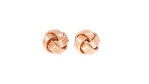 14kt Rose Gold Love Knot Stud Earrings