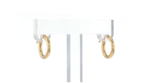 Italian 2mm 18kt Yellow Gold Hoop Earrings