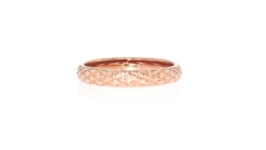 18kt Rose Gold Quilted Textured Ring