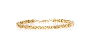 14kt Yellow Gold Round Byzantine Bracelet