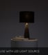 Video Extravaganza Velvet Retro Table Lamp - Ø 25cm - 1xE27 - Black