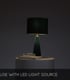 Video Extravaganza Velvet Retro Table Lamp - Ø 25cm - 1xE27 - Turquoise