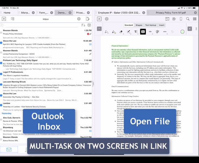 LINK App: Multi-task on Two Screens in 11 Seconds