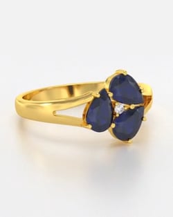 Vidéo: Bague Or Blanc Saphir et diamants 2.5grs