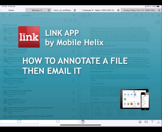 LINK App: Annotate a File, Then Email  4:01