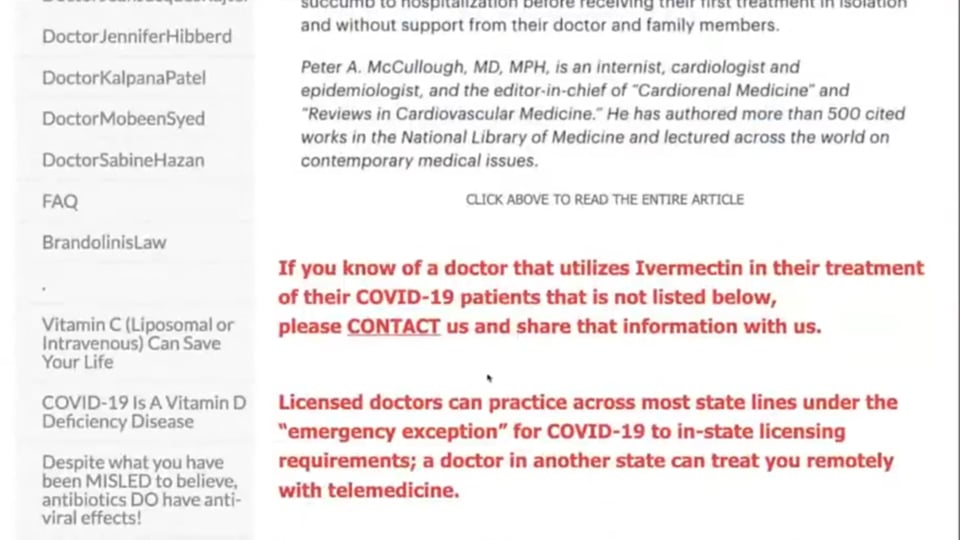 Doctors Prescribing Ivermectin (Do Not Publish)