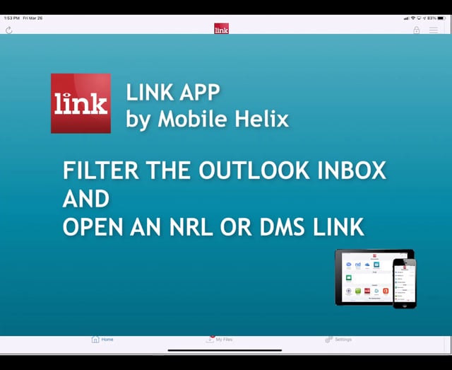LINK App: Open an NRL or DMS Link & Filter the Inbox 0:55