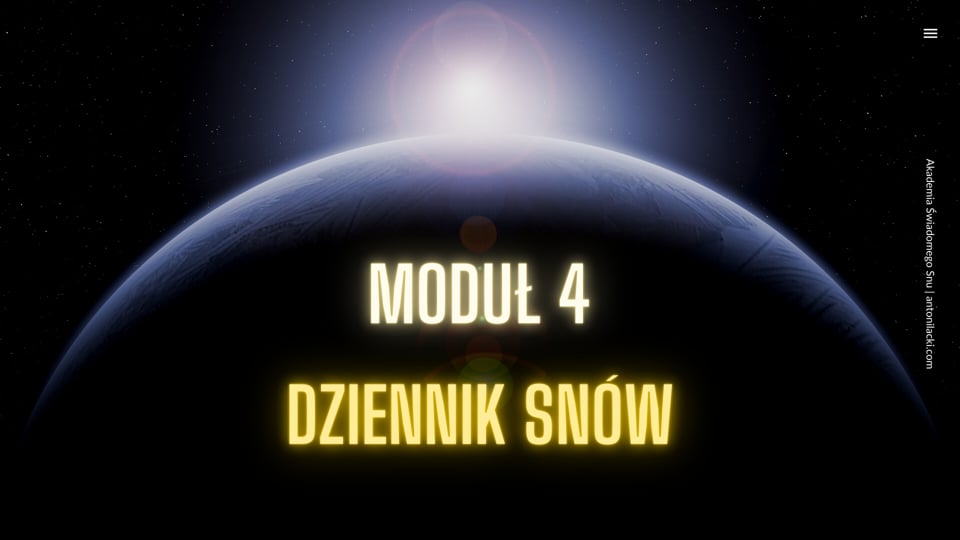 Kadr z pełnej lekcji Dziennik snów, dostępnej do obejrzenia przed zakupem