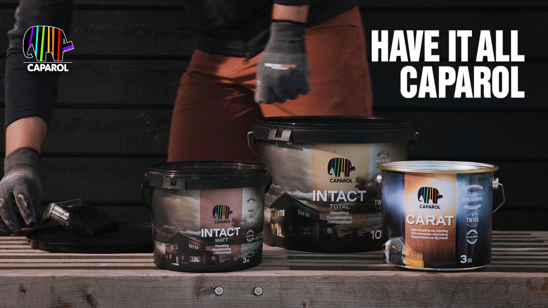 CAPAROL Have it all reklamfilm 2021 för fasadfärgerna INTACT Total, INTACT Matt och CARAT Oljefärg