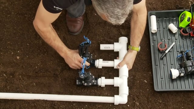 PVC Sprinkler Manifold using Glue-less PVC-Lock Fittings