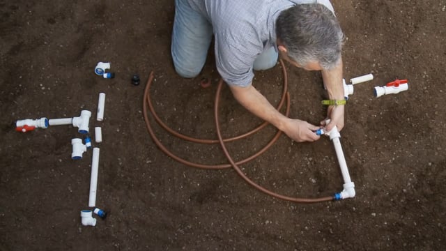 Install Drip using Glue-less PVC-Lock Fittings